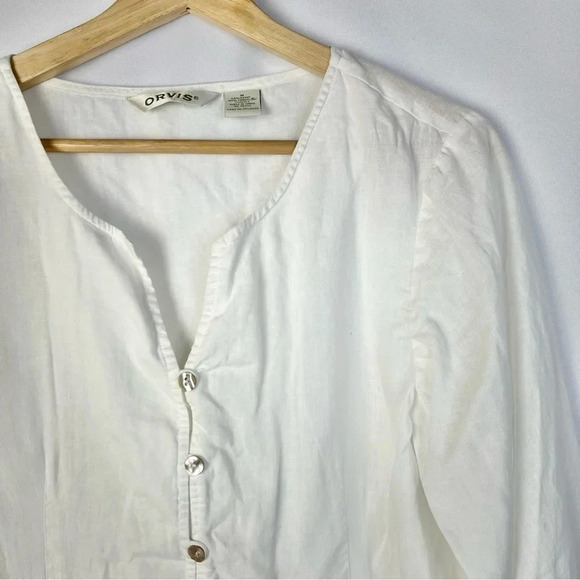 Orvis White Lightweight Outdoor Long Sleeve Button Down M - Picture 3 of 4